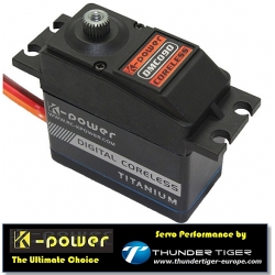 K-POWER by TTE Servo Digital Coreless DMC090  4,8 bis 6,0V, 8,8kg & 0,11sec (60°), Titan-Gears