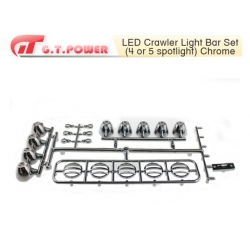 GT POWER LED Crawler Light Bar Set (4 or 5 spotlight) Chrome